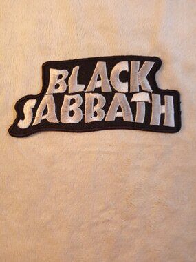 White and Black Black Sabbath embroidered patch